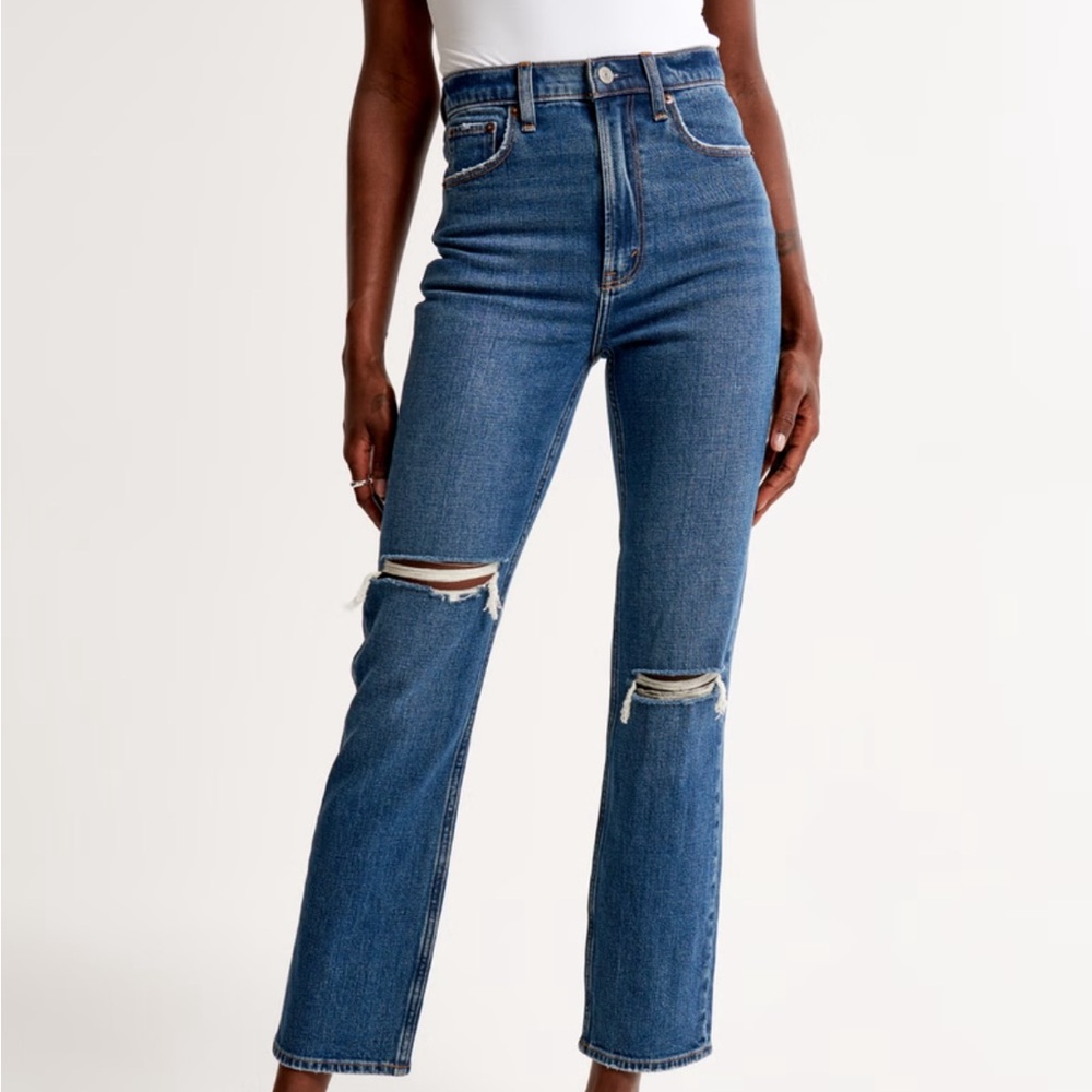 Abercrombie and Fitch jeans. The ankle straight ultra high-rise.